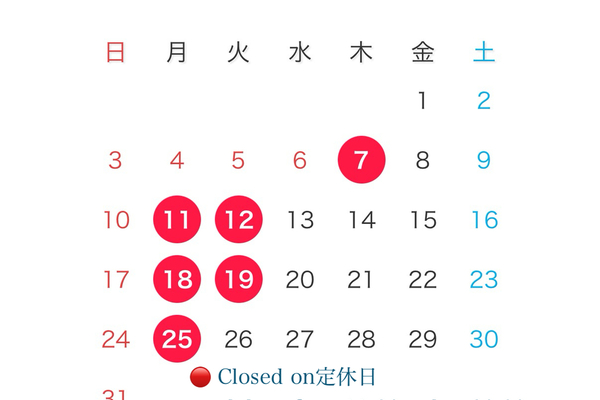 【5月営業の案内】